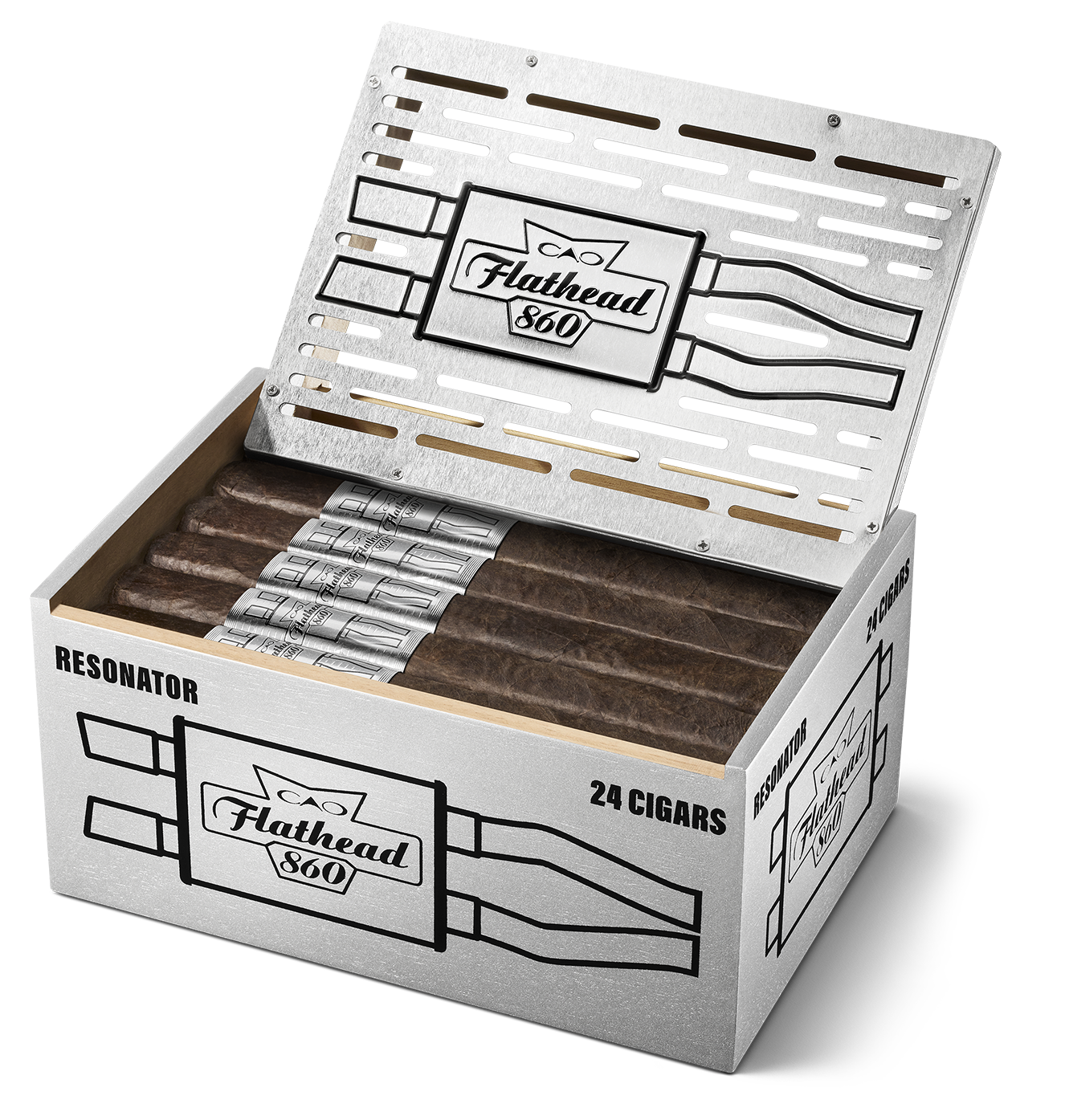 Open Box of Flathead Cigars