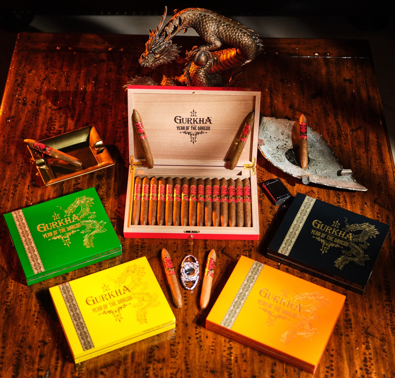 Open Gurkha Cigar Boxes for The Year of the Dragon
